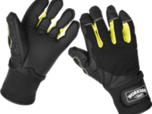 Sealey Worksafe Anti Vibration Gloves Black / Yellow L