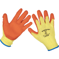 Sealey Worksafe Super Grip Gloves Orange L Pack of 1