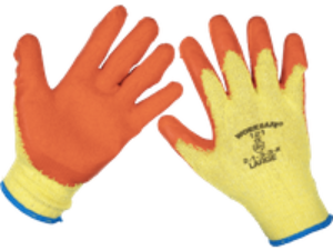 Sealey Worksafe Super Grip Gloves Orange L Pack of 120