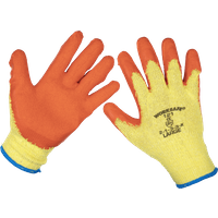 Sealey Worksafe Super Grip Gloves Orange L Pack of 120