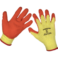Sealey Worksafe Super Grip Gloves Orange XL Pack of 120