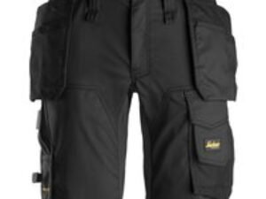 Snickers 6141 Mens Allround Work Stretch Slim Fit Holster Pockets Shorts Black 36