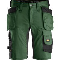Snickers 6141 Mens Allround Work Stretch Slim Fit Holster Pockets Shorts Green / Black 60