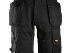 Snickers 6151 Mens Allround Work Stretch Loose Fit Holster Pockets Shorts Black 31