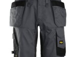 Snickers 6151 Mens Allround Work Stretch Loose Fit Holster Pockets Shorts Grey 30