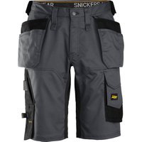 Snickers 6151 Mens Allround Work Stretch Loose Fit Holster Pockets Shorts Grey 39