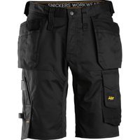 Snickers 6151 Mens Allround Work Stretch Loose Fit Holster Pockets Shorts Black 36