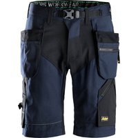 Snickers 6904 Mens FlexiWork Comfort Holster Pocket Shorts Navy / Black 39