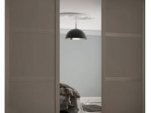 Spacepro Shaker 3 Wardrobe Door Kit Stone Grey Framed - 2x 3 Panel Shaker & 1x 1 Panel Mirror - 1680mm (W)
