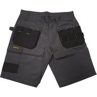 Stanley Mens Sedona Holster Pocket Work Shorts Grey / Black 38