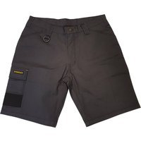 Stanley Mens Tucson Rip Stop Cargo Work Shorts Grey / Black 36
