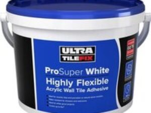 UltraTileFix ProSuper White Highly Flexible Acrylic Wall Tile Adhesive - 15KG UTF PSUPERWHITE 15