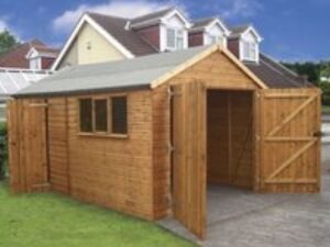 20' x 12' Traditional Deluxe Shiplap Wooden Garage / Workshop Shed (6.10m x 3.66m)