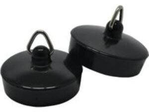 4Trade 1-1/2in Black Basin Plug (Pack of 2)