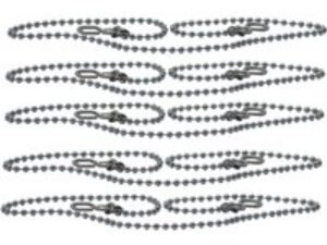 4Trade Bath Ball Chain Chrome 450mm Pack 5