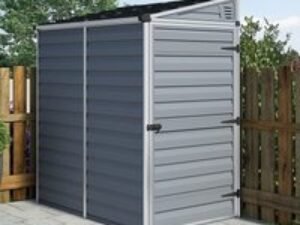 4' x 6' Palram Canopia Grey Skylight Pent Plastic Shed (1.17m x 1.77m)
