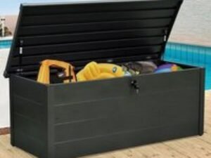 5' x 2' Falcon 165 Heavy Duty Metal Garden Storage Box 550L (1.6m x 0.7m)