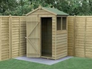5' x 3' Forest 4Life 25yr Guarantee Overlap Pressure Treated Apex Wooden Shed (1.64m x 1m)