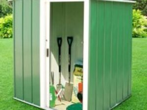 5' x 4' Sapphire Apex Green Metal Shed (1.62m x 1.22m)