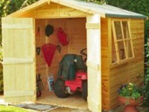 6'9 x 6'6 Shire Alderney Double Door Wooden Garden Shed (2.05m x 1.98m)