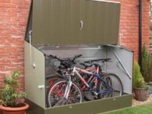 6x3 Trimetals Green Metal Bicycle Store - Garden Bike Storage
