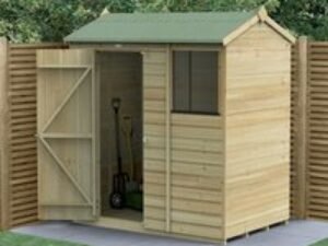 6' x 4' Forest Beckwood 25yr Guarantee Shiplap Pressure Treated Reverse Apex Wooden Shed (1.88m x 1.34m)