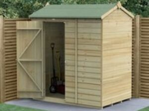 6' x 4' Forest Beckwood 25yr Guarantee Shiplap Pressure Treated Windowless Reverse Apex Wooden Shed (1.88m x 1.34m)
