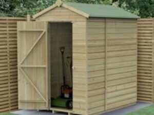 6' x 4' Forest Beckwood 25yr Guarantee Shiplap Pressure Treated Windowless Apex Wooden Shed (1.88m x 1.34m)