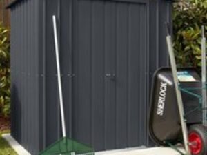 6' x 4' Globel Anthracite Grey Apex Metal Shed (1.84m x 1.23m)