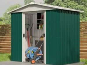 6' x 4' Yardmaster Green Metal Shed (1.86m x 1.25m)