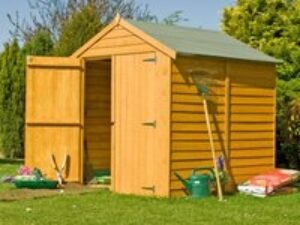 6' x 6' Shire Overlap Double Door Wooden Garden Shed (2.01m x 1.82m)