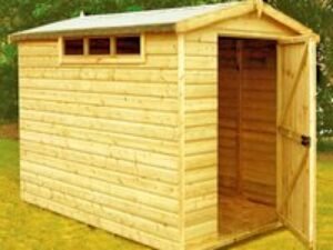6' x 8' Shire Premium Security Apex Wooden Garden Shed (1.79m x 2.39m)