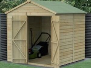 7' x 7' Forest Beckwood 25yr Guarantee Shiplap Pressure Treated Windowless Double Door Apex Wooden Shed (2.28m x 2.12m)