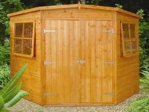 7' x 7' Shire Shiplap Wooden Corner Garden Shed (2.16m x 2.16m)