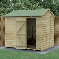8' x 6' Forest Beckwood 25yr Guarantee Shiplap Pressure Treated Windowless Reverse Apex Wooden Shed (2.42m x 1.99m)