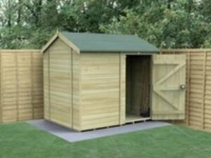 8' x 6' Forest Timberdale 25yr Guarantee Tongue & Groove Pressure Treated Windowless Reverse Apex Shed (2.47m x 1.98m)