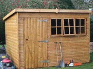 8' x 8' Traditional Heavy Duty Shiplap Pent Wooden Garden Shed (2.44m x 2.44m)
