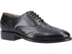 Amblers Ben Leather Soled Oxford Brogue Black Size 8.5