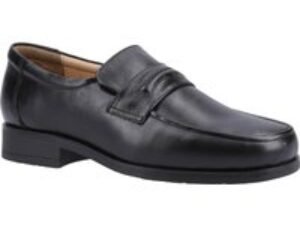 Amblers Manchester Leather Loafer Black Size 7