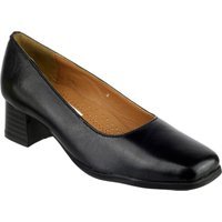 Amblers Walford Ladies Shoes Leather Court Black Size 9