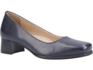 Amblers Walford Ladies Shoes Leather Court Navy Size 5