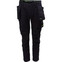 Apache Mens Bancroft Slim Fit Stretch Holster Trousers Black / Grey 36" 31