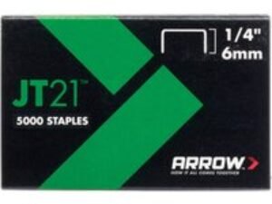Arrow Staples for JT21 / T27 Staple Guns 6mm Pack of 5000