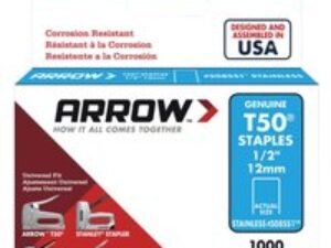 Arrow T50 Stainless Steel Staples 12mm Pack of 1000