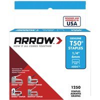 Arrow T50 Staples 6mm Pack of 1250