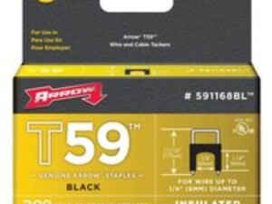 Arrow T59 Insulated Staples 6mm Black Pack of 300
