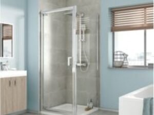 Bathrooms From Travis Perkins Edessa Pivot Shower Enclosure Door 800mm