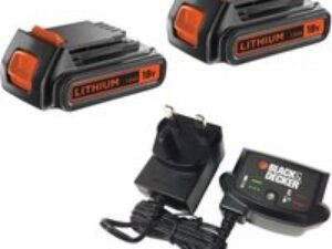 Black and Decker Genuine 18v Twin Li-ion Battery and Charger Pack 1.5ah 240v