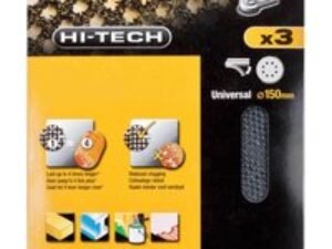 Black and Decker Piranha Hi Tech Quick Fit Mesh ROS Sanding Sheets 150mm 150mm Assorted Pack of 3
