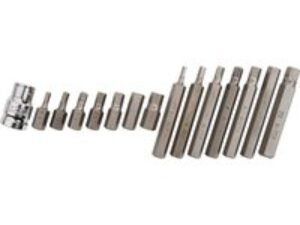 BlueSpot 1/2" Drive Bit Holder and Hex Screwdriver Bit Set 1/2